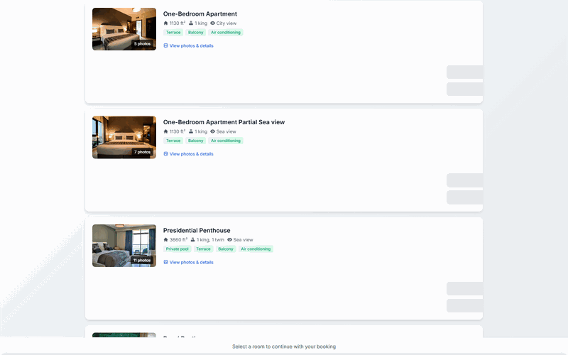 WhizzMatch guest-facing price comparison widget